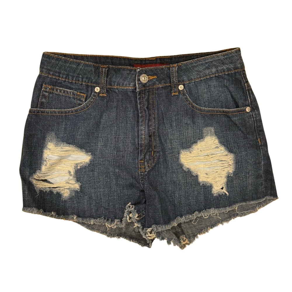 Love Culture Distressed Blue Jean Shorts